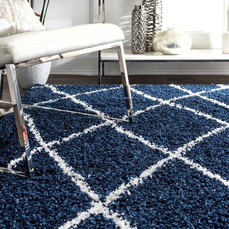 Nuloom Alexa Moroccan Trellis Shag Area Rug