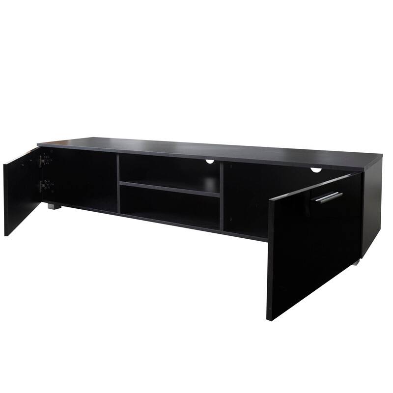 TV Stand for TVs Up to 70+,Wood TV Stand for Living Room,TV Console Cabinet with Shelves