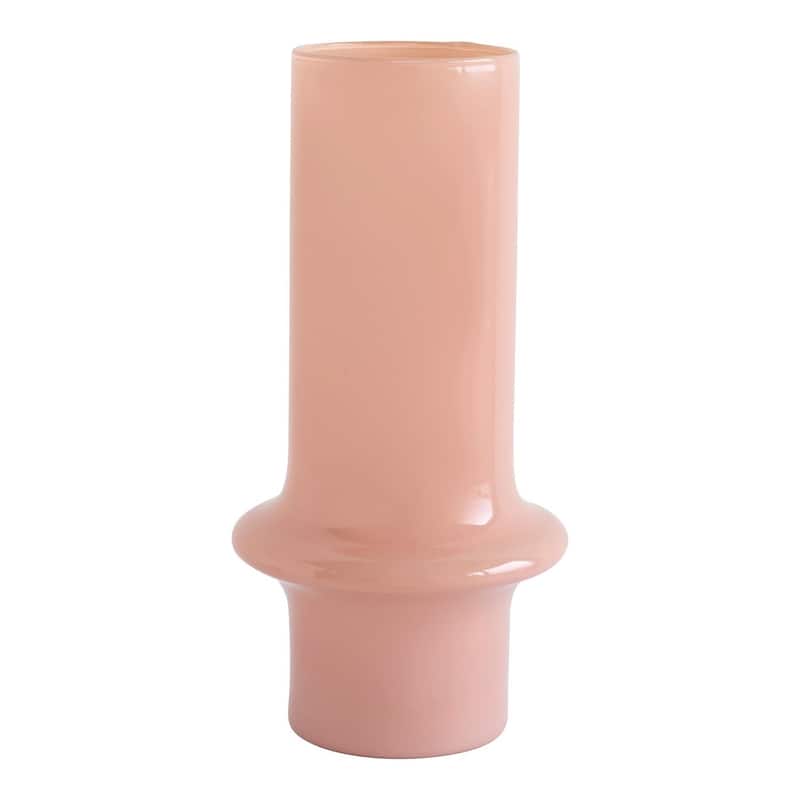 Opaque Decorative Glass Vase- 12.25" - Light Orange