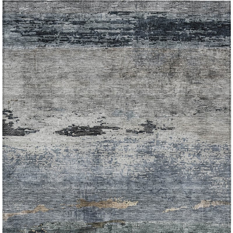 HomeRoots Abstract Transitional Rectangle Outdoor Rug