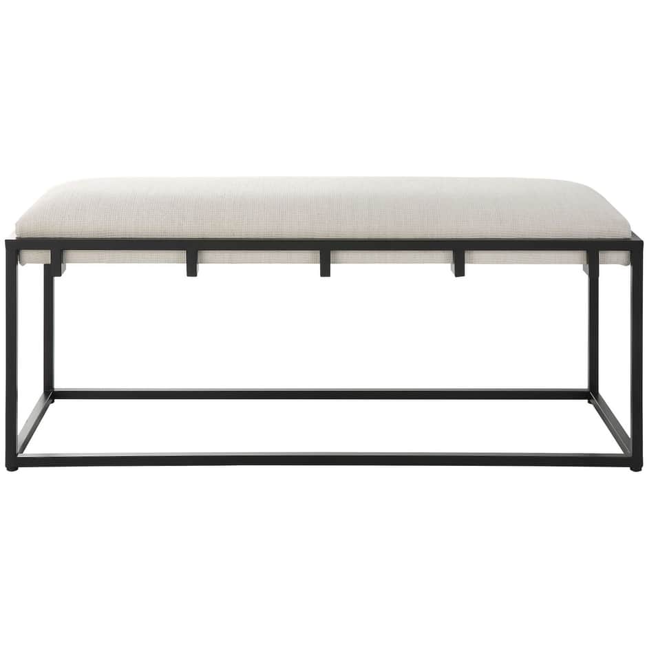 Uttermost 23674 Paradox 47"W Contemporary Iron Framed Upholstered