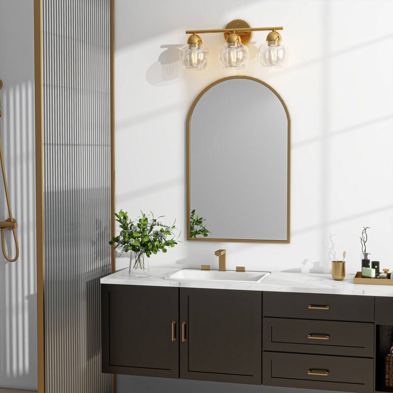 3-Light Bathroom Light Fixtures Over Mirror