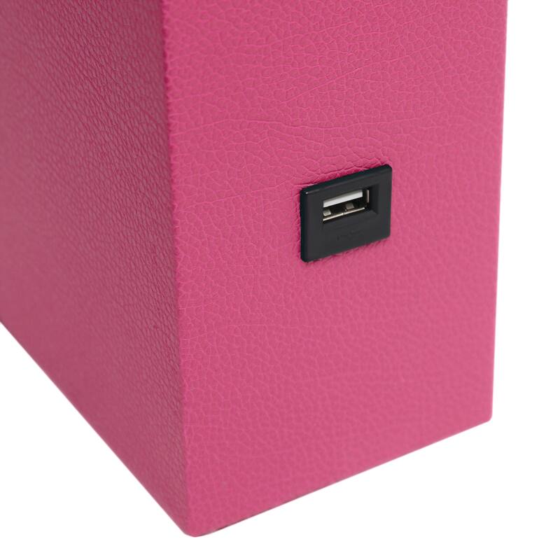21 in. Hot Pink Finish Table Lamp with White Shade, Sturdy Table Lamp for Living Rooms and Bedrooms