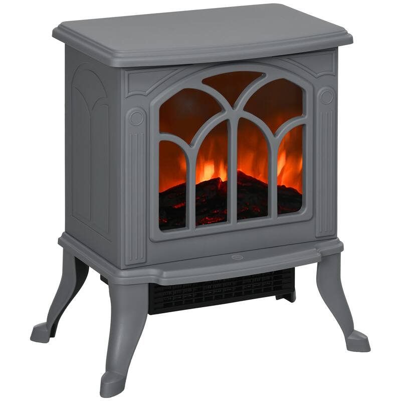 Compact Electric Fireplace Heater for 215 Sq Ft with Overheat Protection Adjustable Heat and Stylish Design - N/A