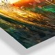preview thumbnail 3 of 13, Designart 'Colored Ocean Waves Falling Down' Oversized Coastal Wall CLock