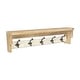 preview thumbnail 4 of 14, Multicolored Wood Farmstyle Coat Rack with Shelf - W: 31.5" x D: 8" x H: 5"