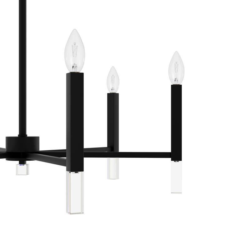 Hunter Sunjai Candle Chandelier - Entry, Kitchen Island, Dining Room, Living Room - Geometric, Glam, Contemporary