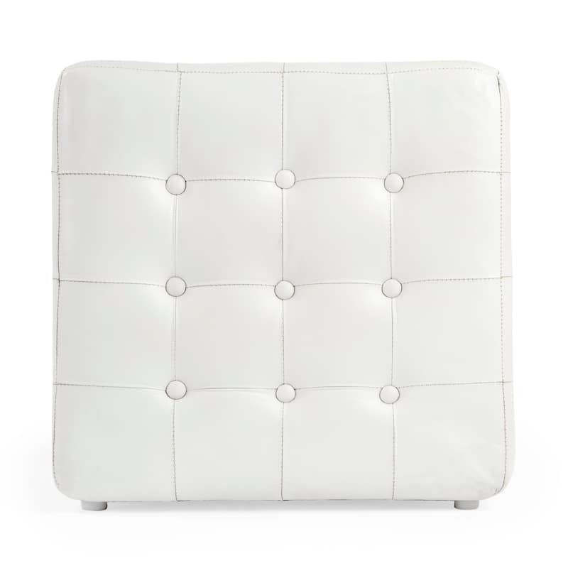 Leon Leather Ottoman