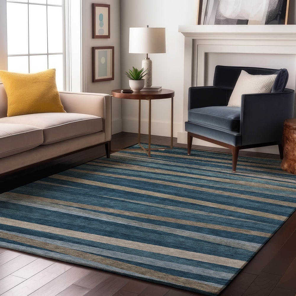 Premium Washable Super Soft Modern Stripes Mayfield Rug