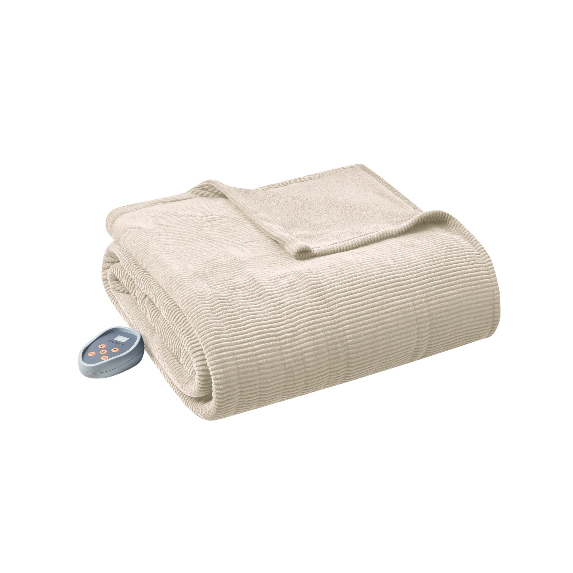 Beautyrest Washable Micro Fleece Electric Blanket - Twin/Gray