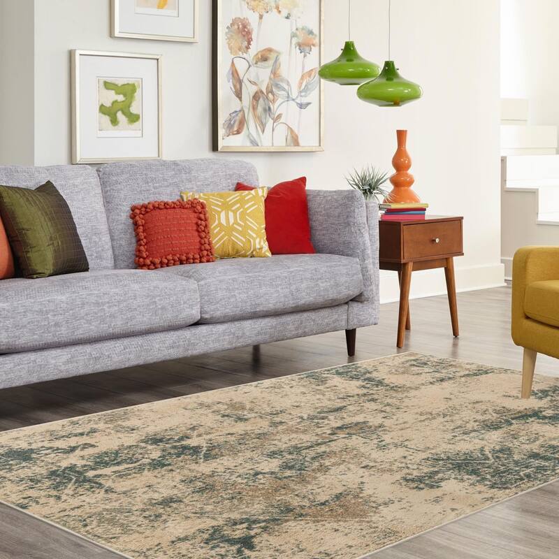 Contemporary Daisy Collection Area Rug