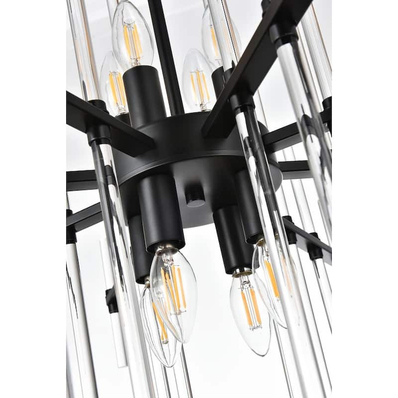 Samuel 31 inch Crystal Rod Pendant - N/A