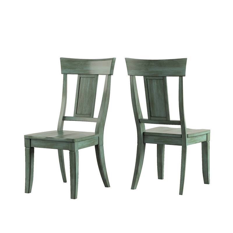 Eleanor Panel Back Wood Dining Chair (Set of 2) by iNSPIRE Q Classic - Antique Sage Green