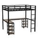 preview thumbnail 6 of 15, Metal Loft Bed with Bulit-in L-Shaped Desk and Storage Shelves, Twin XL/Full Size Heavy Duty Loft Bedframe w/ Ladder & Guardrail