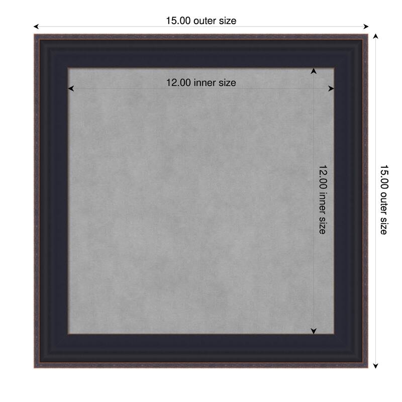 Amanti Art Havana Black Bronze Framed - 15 x 15 in