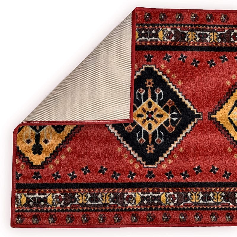 Custom Size Southwestern 26 Inch Wide Non-Slip Stair Runner Rug