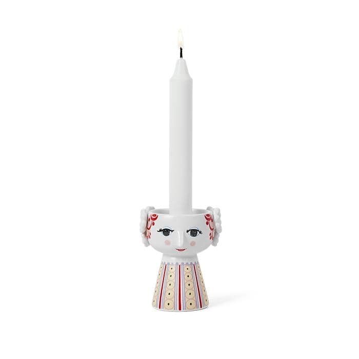Bjørn Wiinblad Eva Candle Holder, H: 3.7" - H: 3.7"