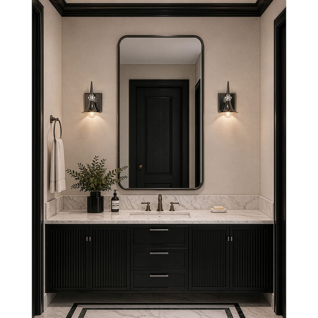 Varaluz Tromba Tailored Wall Sconce - Black Chrome