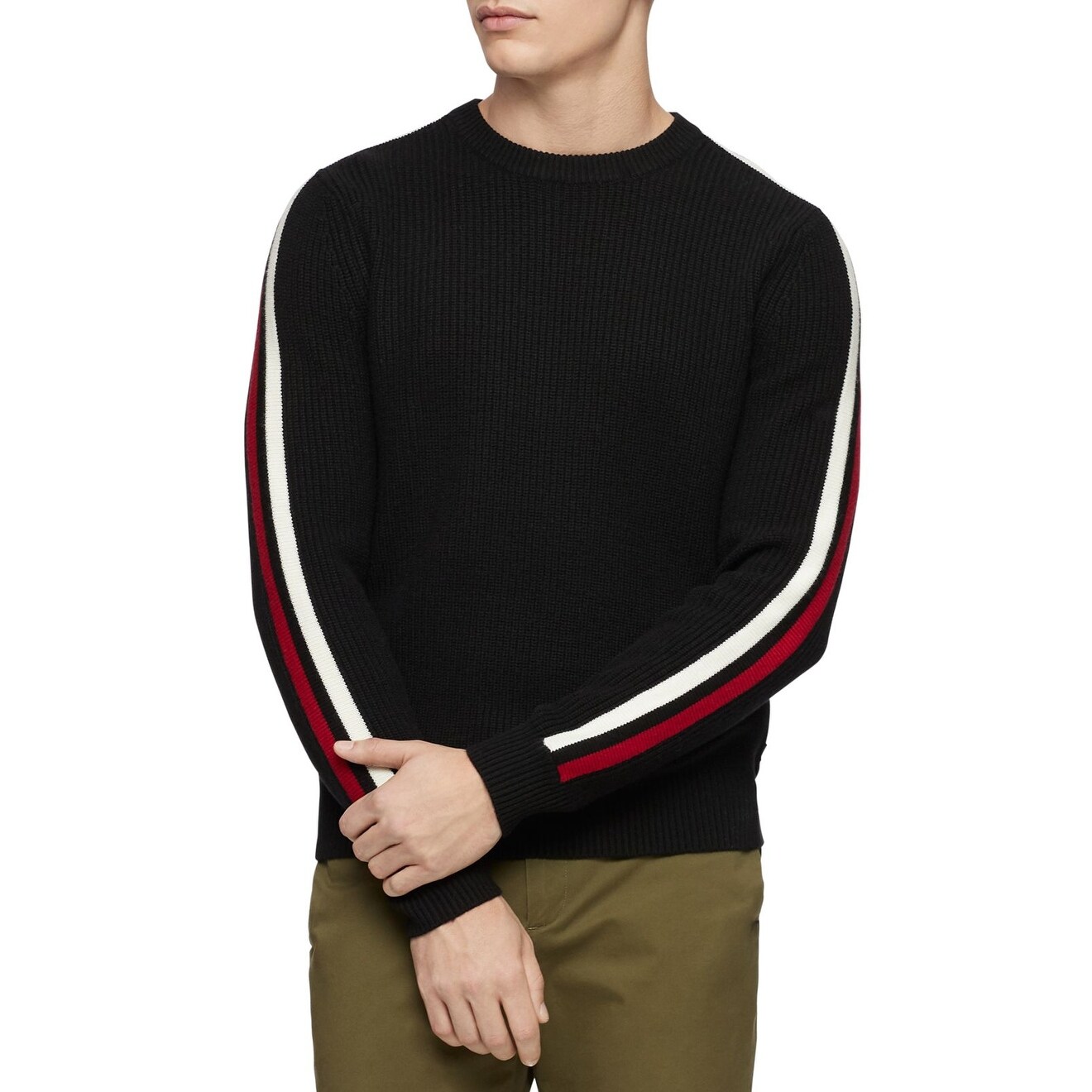 calvin klein men's black sweater