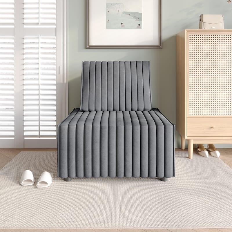 CraftPorch Contemporary Clean-Line Linen Upholstered Chair