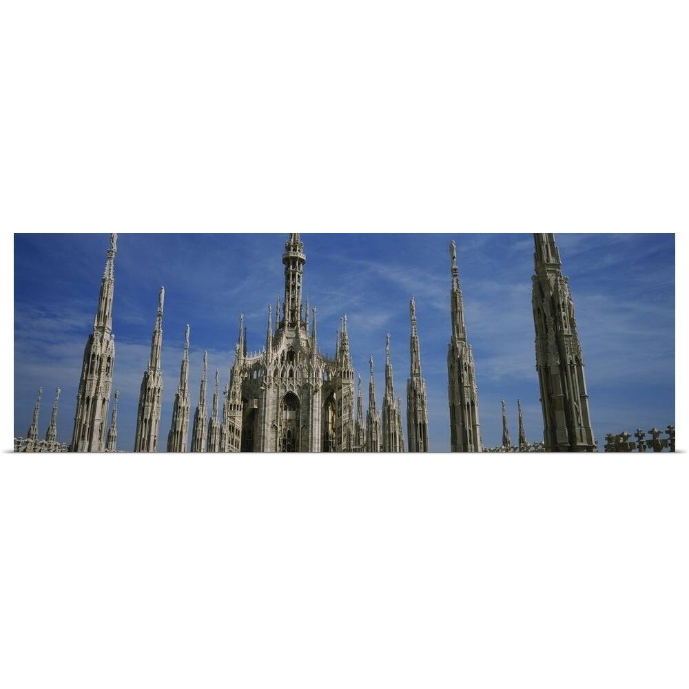 "Facade of a cathedral, Piazza Del Duomo, Milan, Italy" Poster Print - Multi