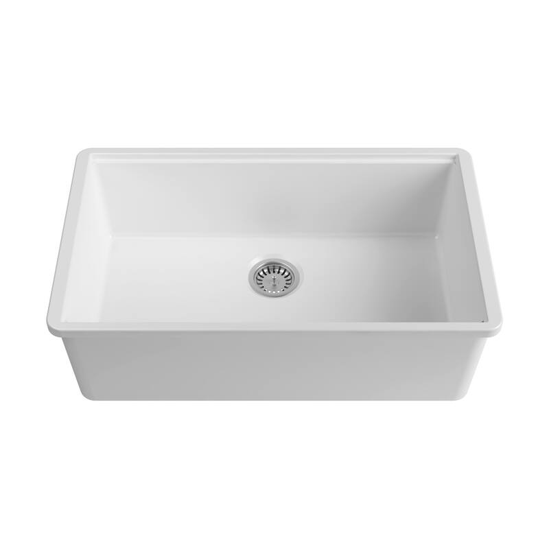 Sinksation Fireclay 32" L x 18" W Undermount Kitchen Sink - 32