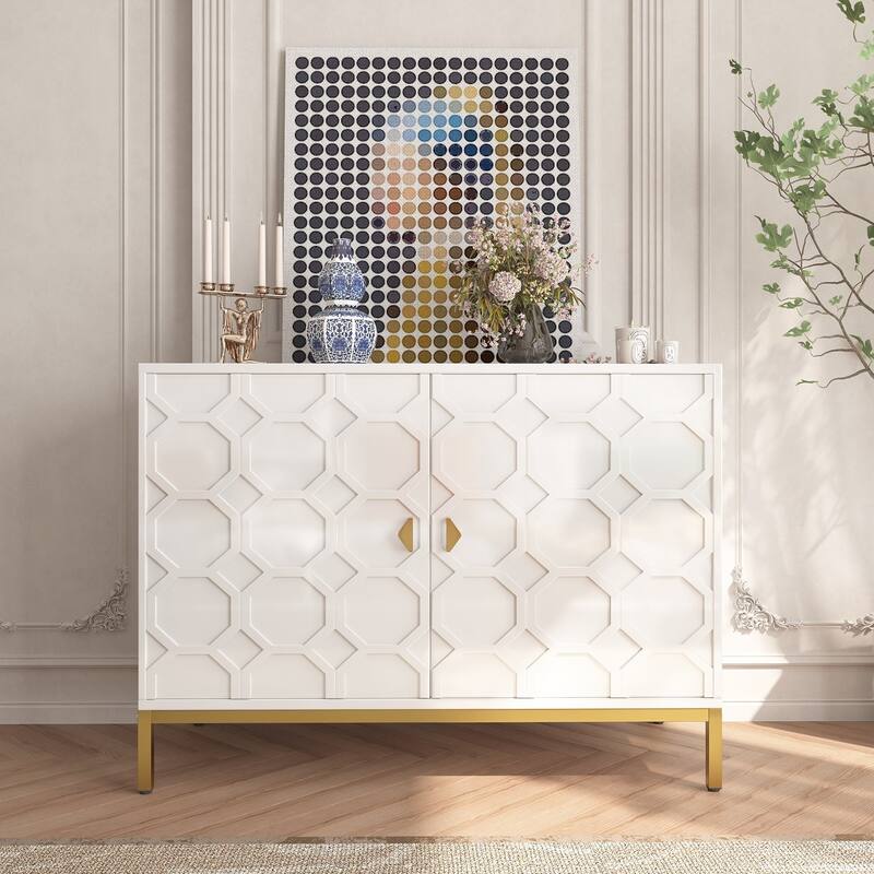 2 Door Accent Cabinet - White