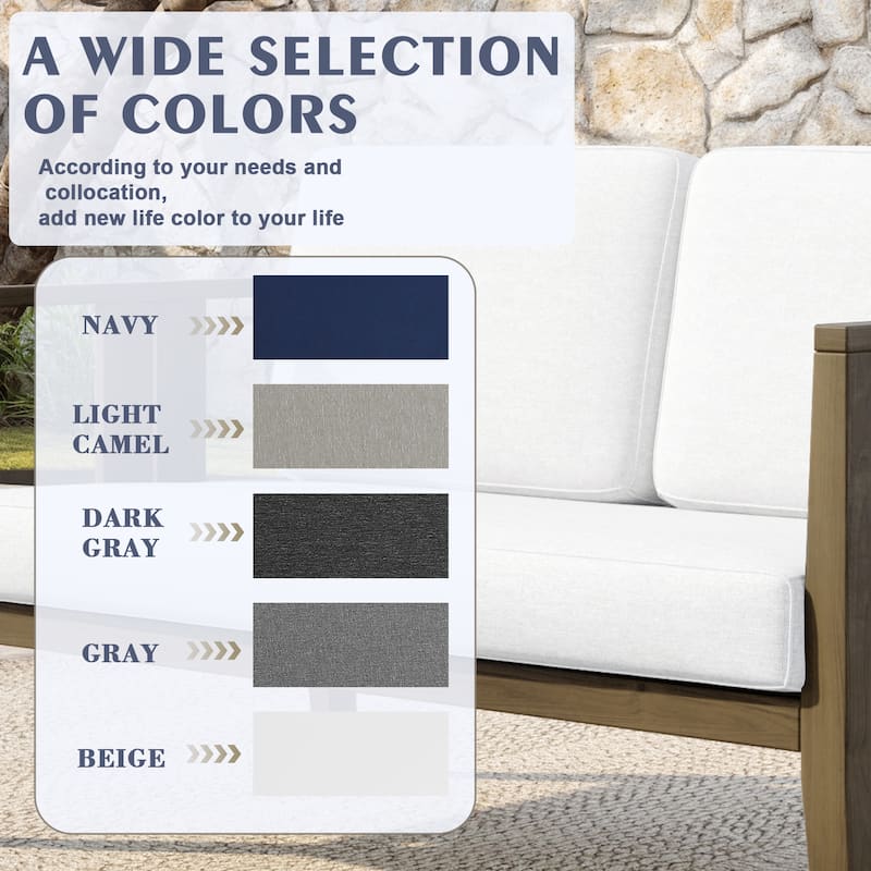 Teak Wood Weatherproof Outdoor Loveseat