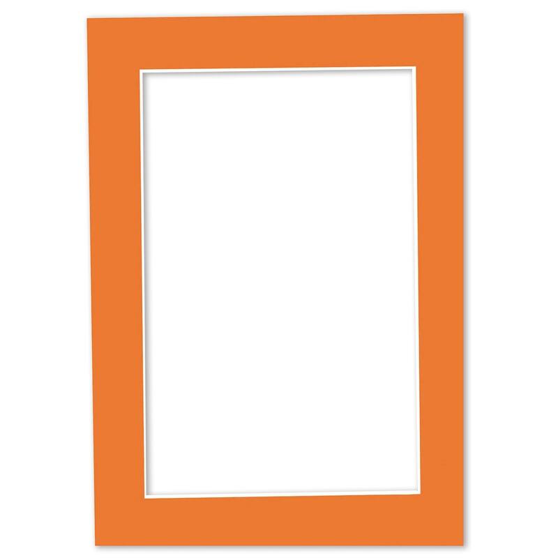 Pack of TEN 9x12 Mats Bevel Cut for 7x10 Photos Acid Free Orange Precut Matboards For Pictures