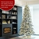 preview thumbnail 9 of 131, Glitzhome 6FT/7.5FT/9FT/11FT Snow Flocked Pre-lit Artificial Fir Christmas Trees