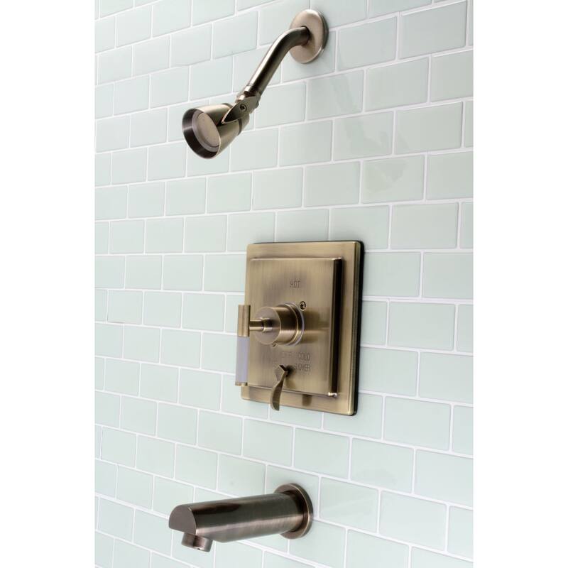 Kingston Brass Kaiser Tub and Shower Trim Package with 1.8 GPM Single