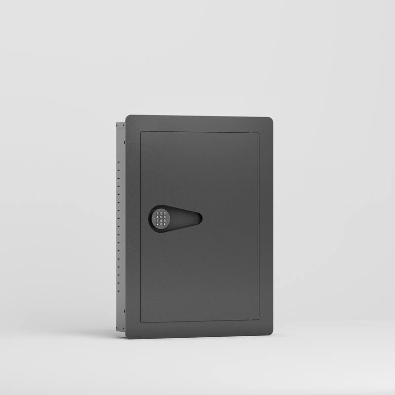 Anmytek Hidden In Wall Safe with Digital Keypad Black Security Gun Safe for Firearms