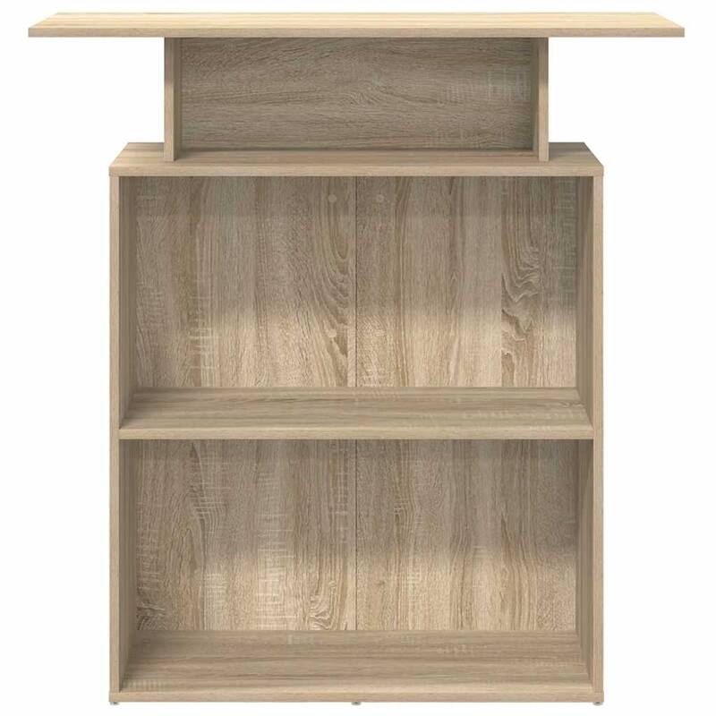 vidaXL Reception Desk Sonoma oak Engineered wood 39.4 x 15.7 x 40.9 in