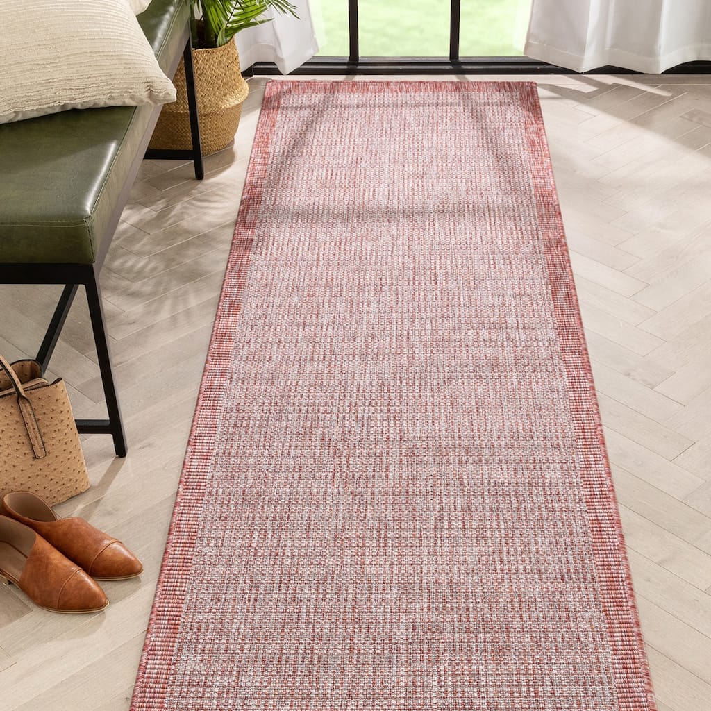 Well Woven Medusa Odin Indoor Outdoor Border Solid Area Rug