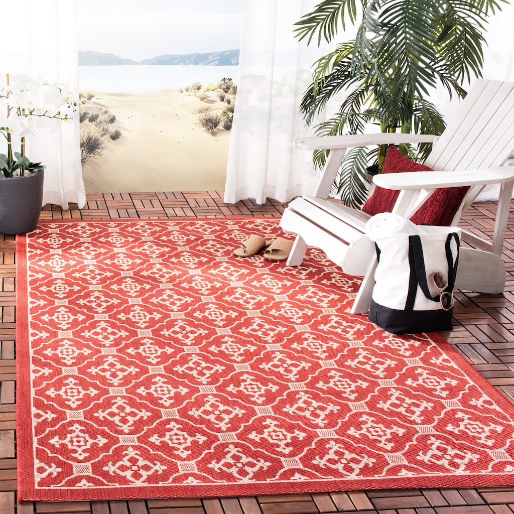 SAFAVIEH Courtyard Sonja Indoor/ Outdoor Patio Backyard Rug