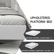 preview thumbnail 14 of 145, Alazyhome Upholstered Platform Bed Frame