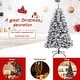 preview thumbnail 41 of 53, 6ft or 7ft Artificial Snow Flocked Christmas Tree with Metal Stable Stand Base for Indoor and Outdoor Holiday Decoration