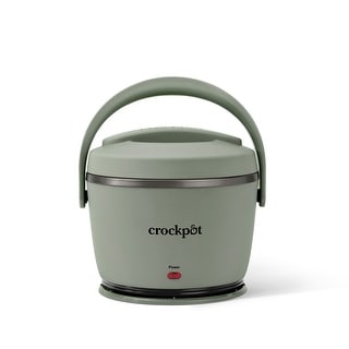 Crockpot 20-oz Lunch Crock Food Warmer Heated Lunch Box Moonshine Green