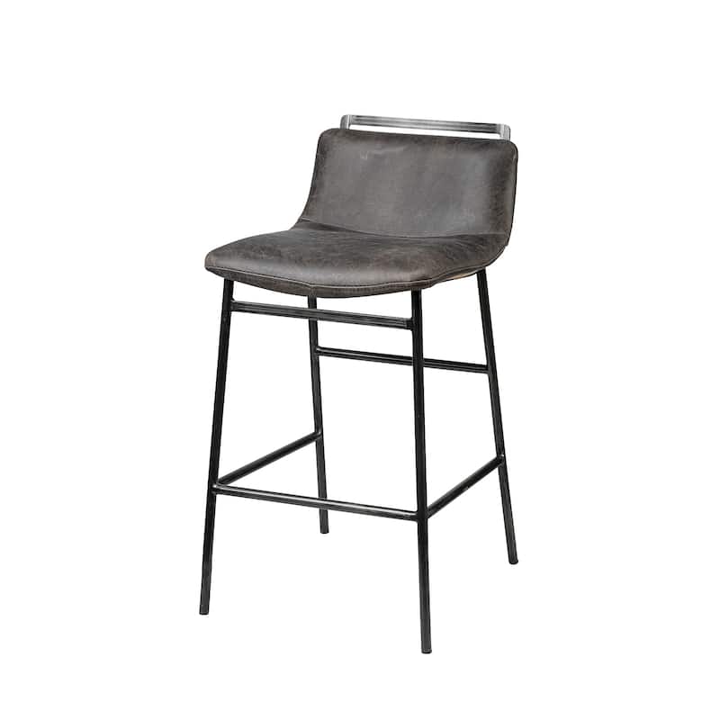 Kavalan Beige Fabric Seat with Black Metal Frame Bar Stool - Single - Black - Bar Height/Counter height/Counter Height
