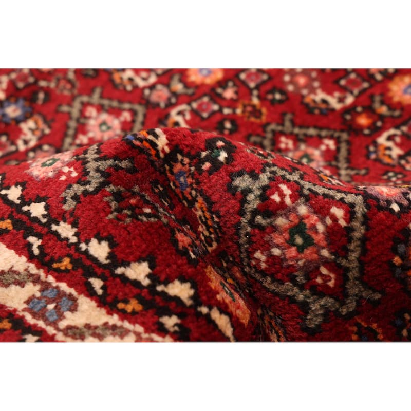 ECARPETGALLERY Hand-knotted Andelz Dark Red Wool Rug - 2'4 x 10'11