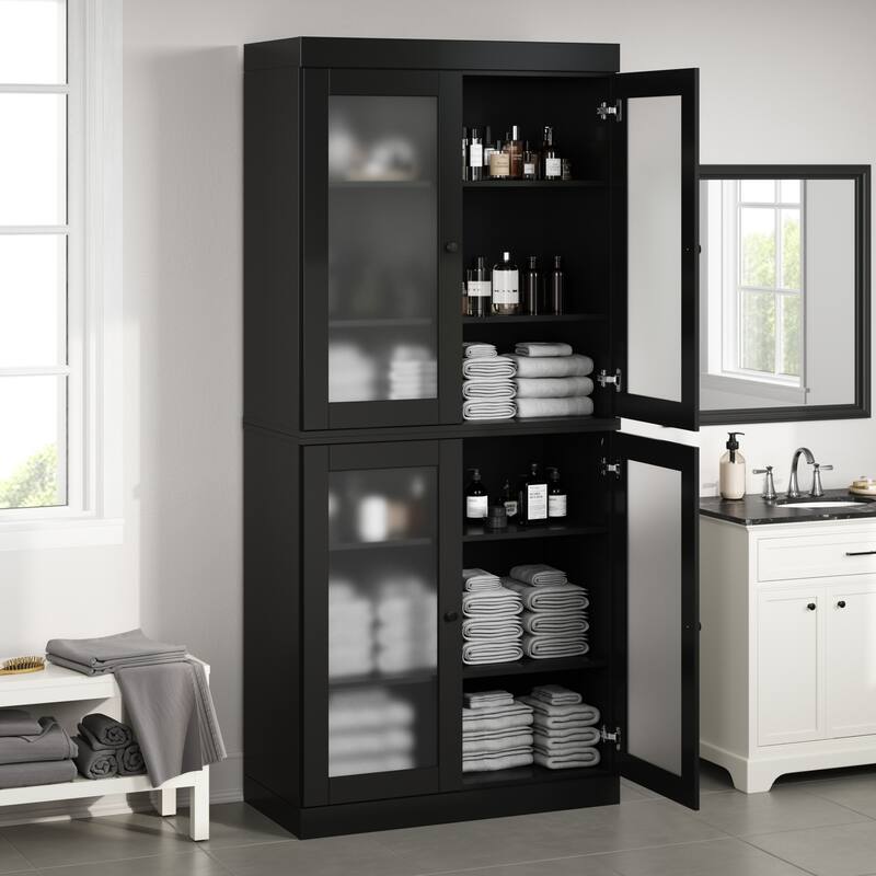 100% Solid Wood 32" Bathroom Cabinet with Optional Doors by Palace Imports