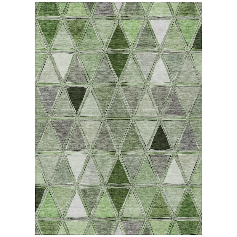 Machine Washable Indoor/ Outdoor Chantille Modern Diamonds Rug