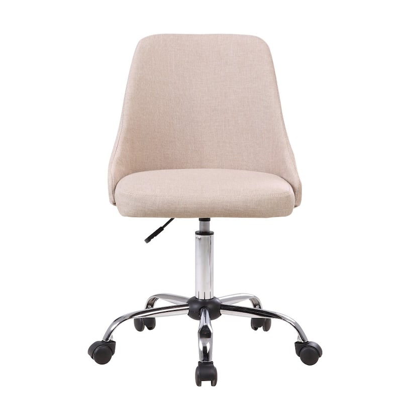 Porthos Home Roache Fabric Upholstered Office Chair with Chrome Base