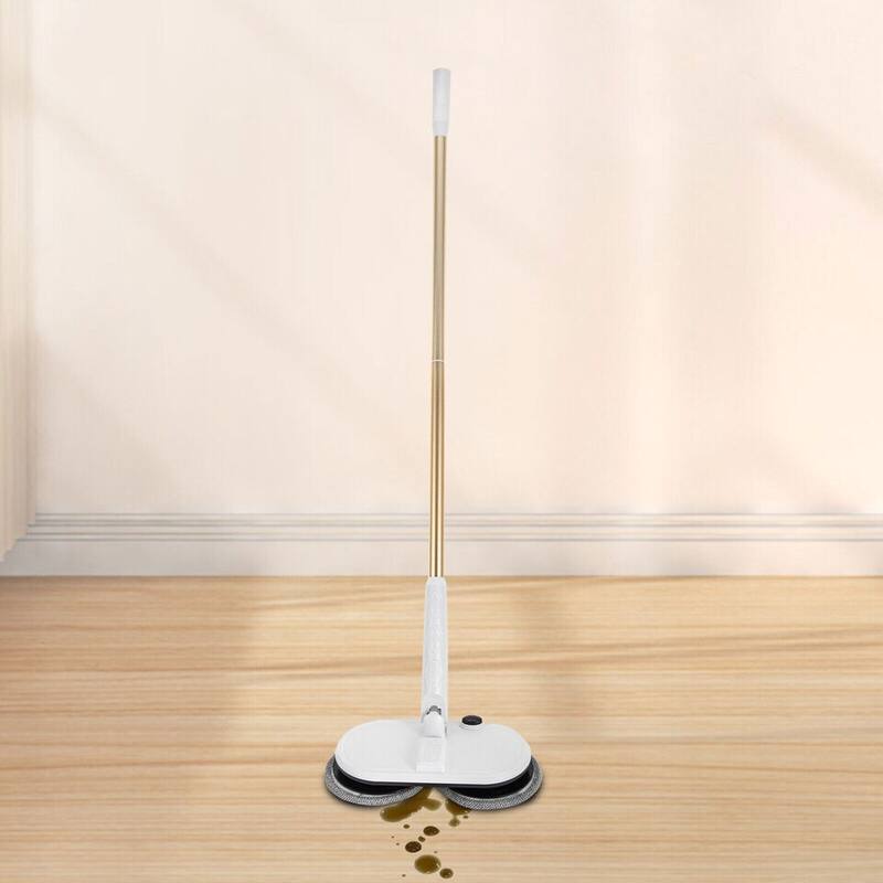Cordless Electric Spin Mop with Dual Spinning Scrubber Bed Bath