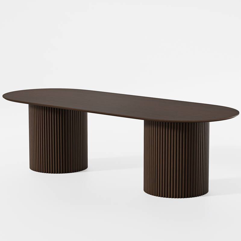 86" Big Solid Wood Oval Table Conference Table for Large Meeting Rooms