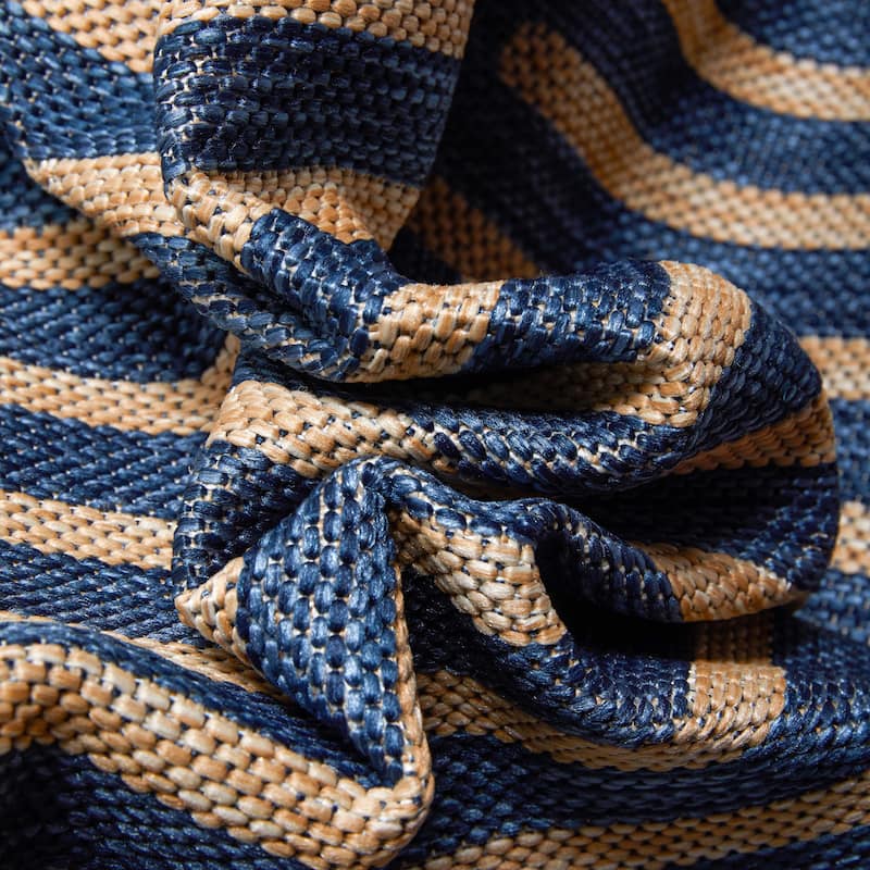 Well Woven Medusa Alder Indoor Outdoor Striped Modern Area Rug