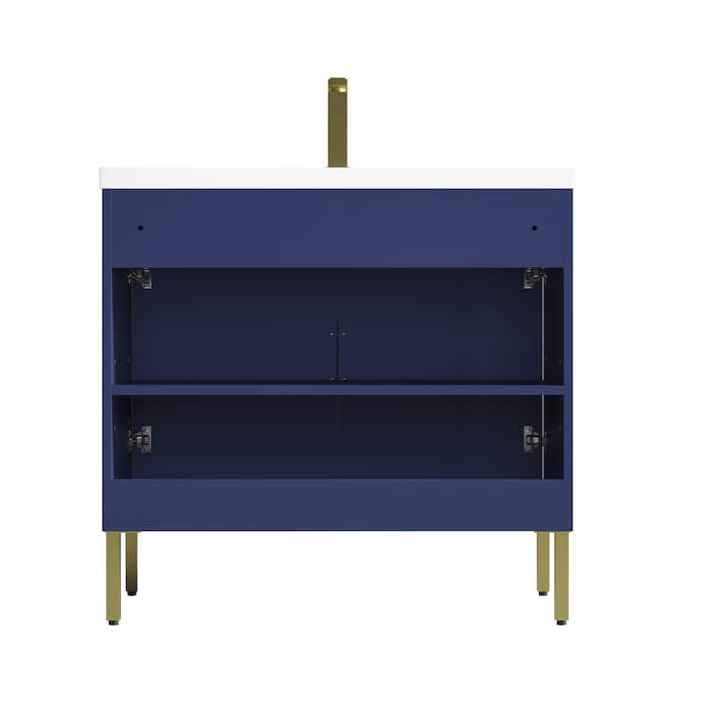 36" Tennant Brand Modern Style Navy Blue Eileen Bathroom Sink Vanity