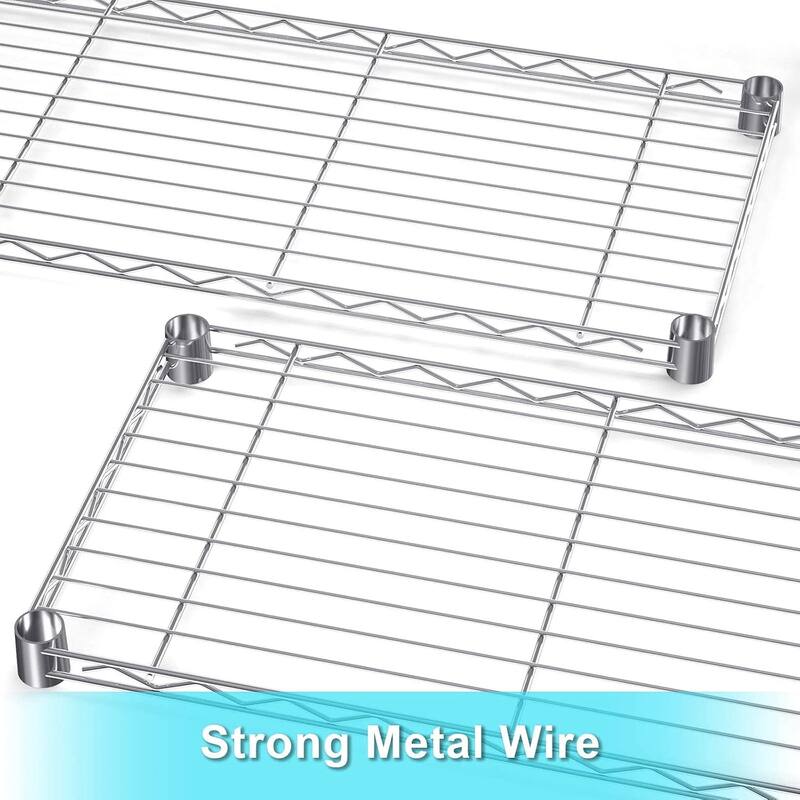 4-5 Tiers Storage Shelving Unit Adjustable Metal Organizer Wire Rack