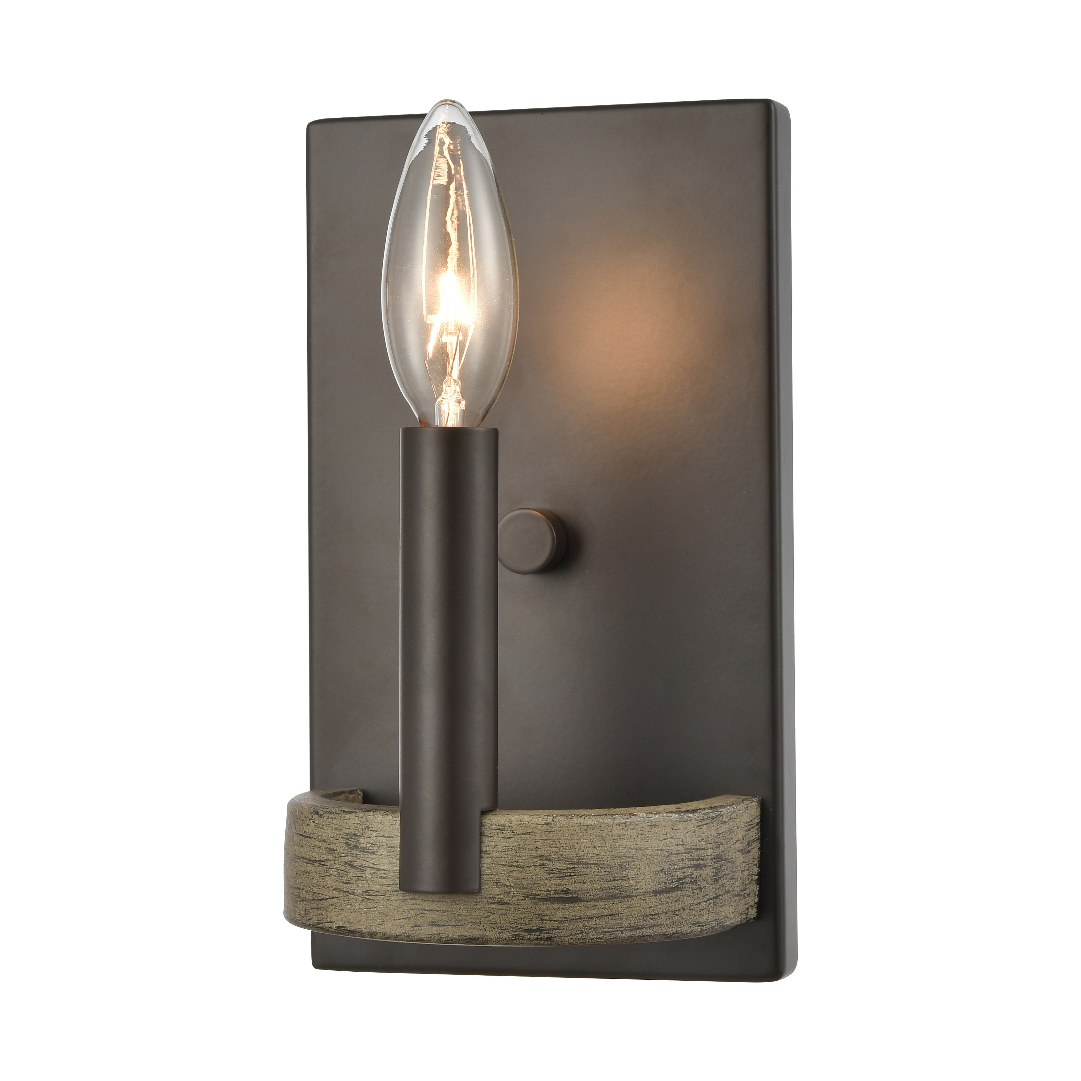 Transitions 8'' High 1-Light Sconce - Oil Rubbed Bronze - 8 inch Tall