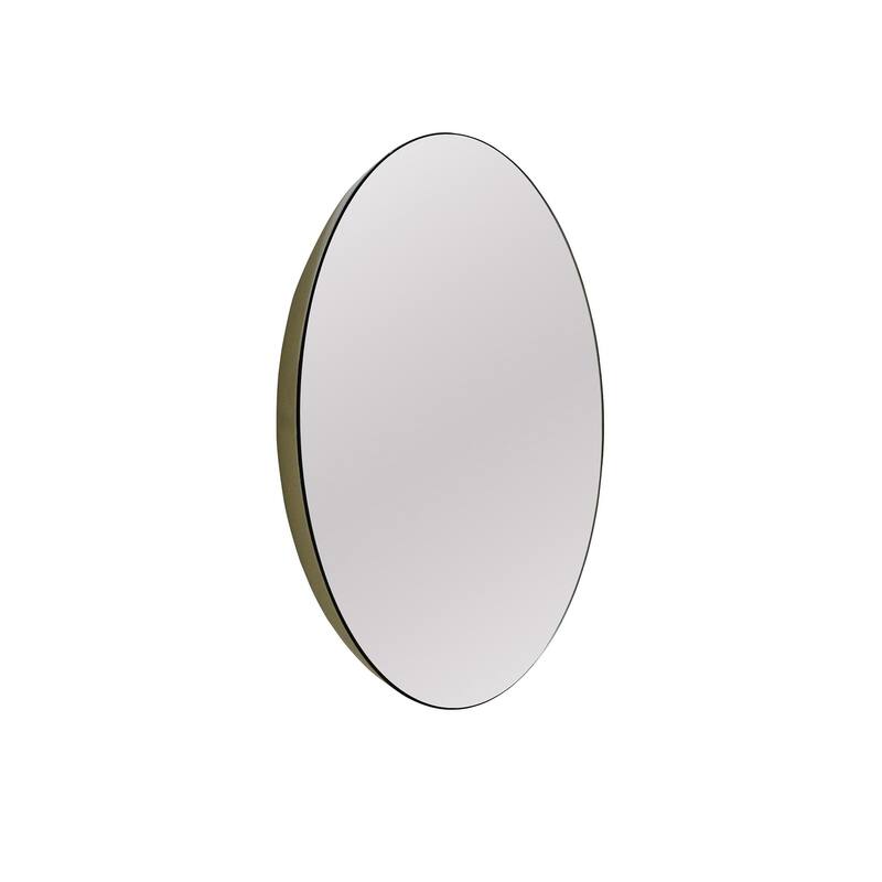 Lg. Round Nickel Mirror 30"Dia -ST - Nickel - Gold - Large